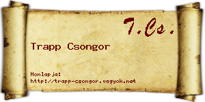 Trapp Csongor névjegykártya